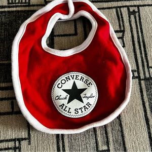 Converse baby bib, classic red and white- New without tags